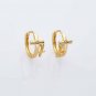 Holiday Mini CZ Large Small Cross 925 Sterling Silver Hoop Earrings