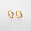 Girl Shining CZ Stars  925 Sterling Silver Hoop Earrings