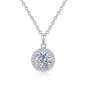 Shining Round CZ 925 Sterling Silver Adjustable Ring Earrings Necklace