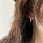 Colorful Epoxy Circle 925 Sterling Silver Hoop Earrings