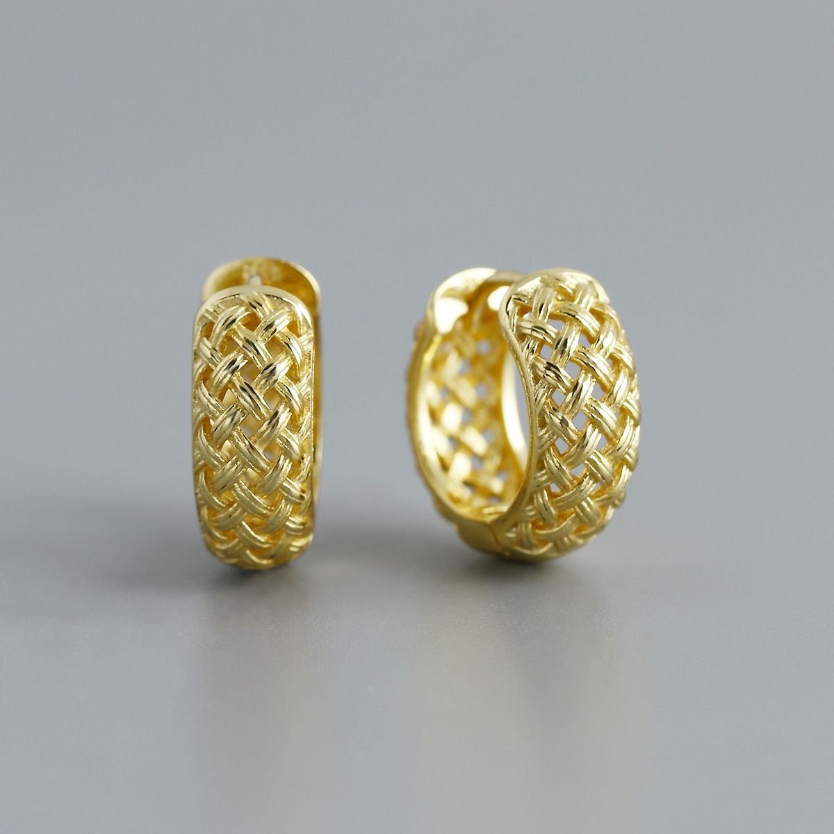 Hollow Knot Wave 925 Sterling Silver Hoop Earrings