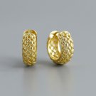 Hollow Knot Wave 925 Sterling Silver Hoop Earrings