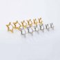 Simple Hollow Irregular Star 925 Sterling Silver Hoop Earrings