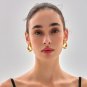 999 Pure Silver Small Hollow Irregular Circle Lightweight Stud Earrings