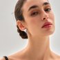 999 Pure Silver Large Hollow Geometry Triangular Cone Shape Earrings