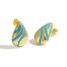 999 Pure Silver Office Golden Irregular Waterdrop Lightweight Earrings 999 Pure Silver Office Golden Irregular Waterdrop Lightweight Earrings