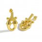 999 Pure Silver Masculine Exclusive Geometry Large Stud Earrings