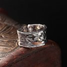 Vintage Clown 925 Sterling Silver Wide Adjustable Ring