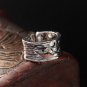 Vintage Clown 925 Sterling Silver Wide Adjustable Ring