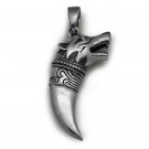 Wolf Head 925 Sterling Silver Vintage Pendant