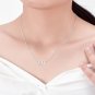 Snowflake Christmas Reindeer 925 Silver Pendant Necklace