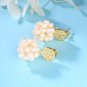 Freshwater Pearls Flowers 925 Silver Dangling Earrings
