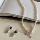 Women Cupid's Arrow Created Pearl 925 Sterling Silver Necklace