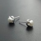 Beautiful CZ Crown Solid 925 Sterling Silver Stud Earring Hooks