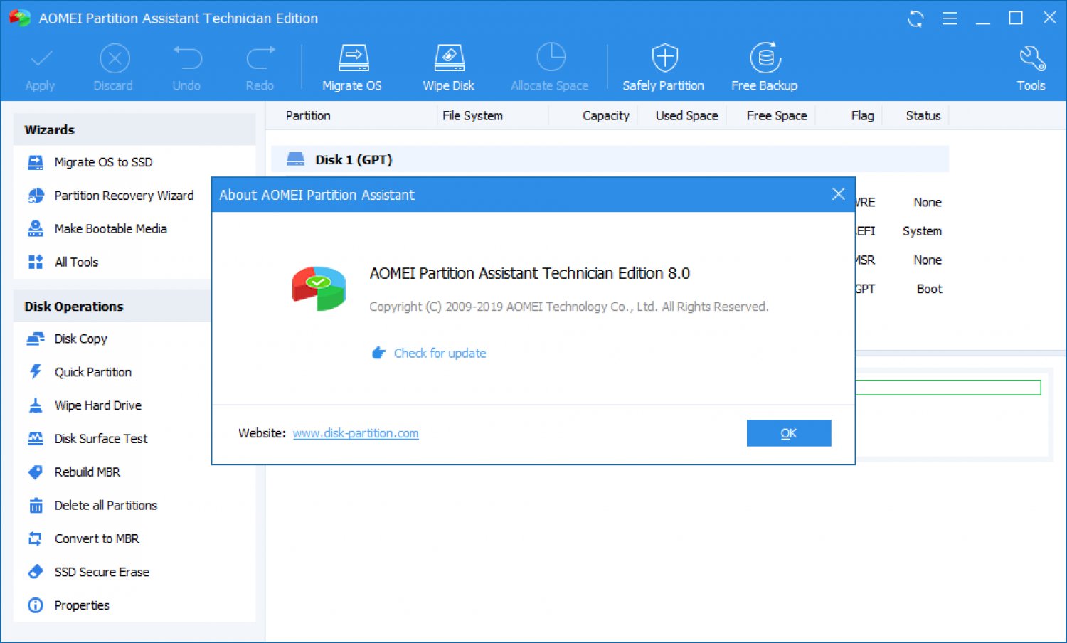 AOMEI Partition Assistant Pro Technician v8.4 Bootable Media minitool partition wizard