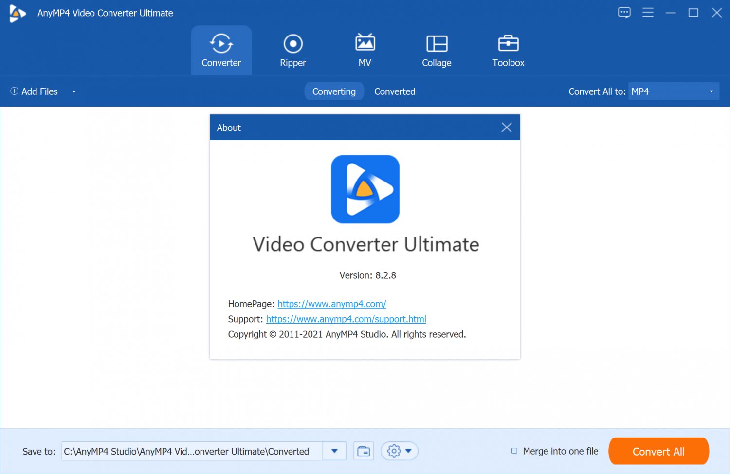 anymp4 video converter ultimate version history