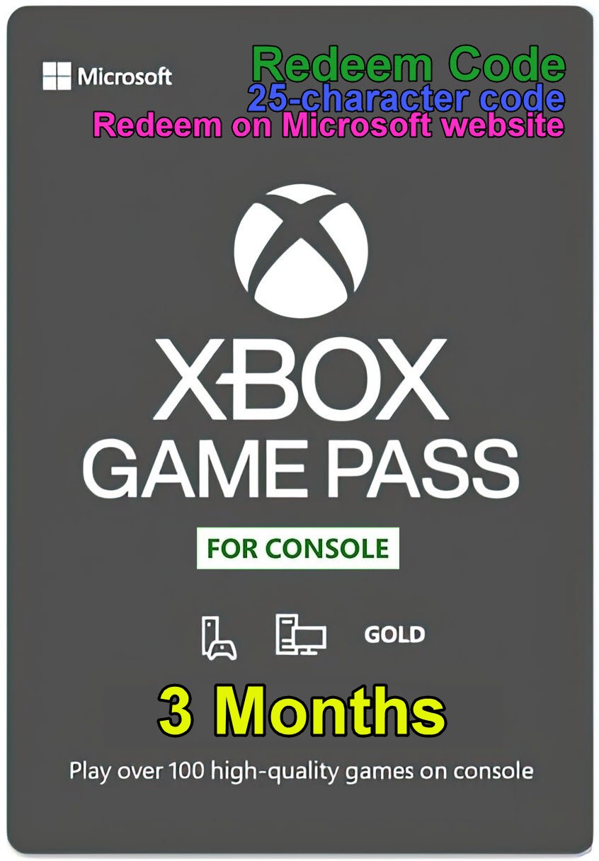 [Redeem Code] 3 Months - Xbox Game Pass Console Subscription