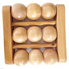 9 Wooden round ball  Wood Foot Massager Massage therapy Roller (1 piece)