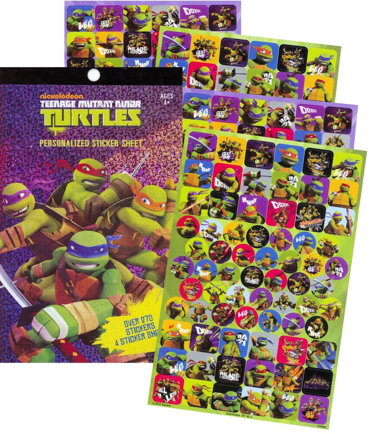 TMNT Teenage Mutant Ninja Turtles Sticker Pad- 276 Stickers!