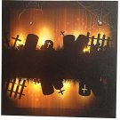 new Halloween LED canvas Scary graveyard (11.8" x 11.8")