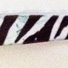 ZEBRA ANIMAL Print Safari  SLANT TWEEZER STAINLESS STEEL -- white