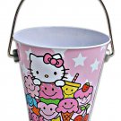 SANRIO HELLO KITTY PINK TIN BUCKET 4.65" H