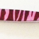 ZEBRA ANIMAL Print Safari  SLANT TWEEZER STAINLESS STEEL --Pink