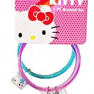 Hello Kitty 3 Pc Bracelet Set (Purple, Pink & Blue )