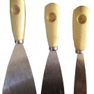 Wood Handle Steel blade Putty Knife and Scraper (Set of 3)