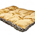 Pet Bed 28" Square Leopard Print Reversible Dog Cat Mat Cushion Kennel Pad Crate