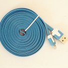 10 Foot Extra Long syncCable For iPhone 5c 5s and ipod touch 5th gen. (Blue)