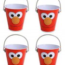 Sesame Street ELMO Face Tin Bucket with Handle (set of 4)