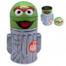 Sesame Street Oscar The Grouch Trash Can Pop Off Top Coin Bank