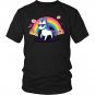 Unicorn Shirt Unisex Men women T-Shirt Unicorn donuts Rainbow Funny Tee Shirt