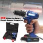 Electric Hammer Screwdriver 25V Lithium-Ion Battery Power Drill Driver