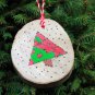 Set of 3 Handmade Wooden Tree Decoration | Holiday Theme Christmas Tree Decor
