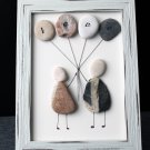 Love is in the Air Pebble Art - Unique Handmade Gift. Original Home Decor, Wall Decor, Stone Art