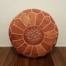 Authentic Moroccan Leather Pouf,Handcrafted Leather Pouffe ottoman