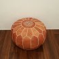 Authentic Moroccan Leather Pouf,Handcrafted Leather Pouffe ottoman