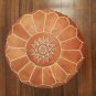Authentic Moroccan Leather Pouf,Handcrafted Leather Pouffe ottoman
