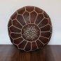 Authentic Moroccan Leather Pouf,Handcrafted Leather Pouffe ottoman