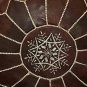 Authentic Moroccan Leather Pouf,Handcrafted Leather Pouffe ottoman
