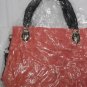 Pink And Black Leather Handbag