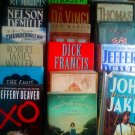 BOOKS - HARD COVERS - QTY 17 - NORA ROBERTS, CARL HIAASEN
