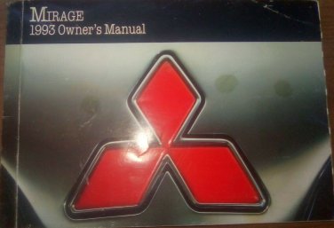 MITSUBISHI MIRAGE 1993 - OWNER'S MANUAL