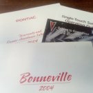 PONTIAC BONNEVILLE - 2004 - OWNER'S MANUAL