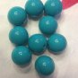 20 Plastic Round Bubblegum Beads Aqua size:20mm