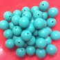 20 Plastic Round Bubblegum Beads Aqua size:20mm