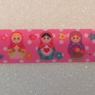 US Seller Matrioska Russian Doll Matryoska Girl Grosgrain Ribbon 5 Yards
