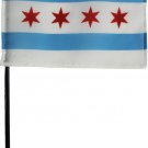 Chicago - 4"X6" Stick Flag